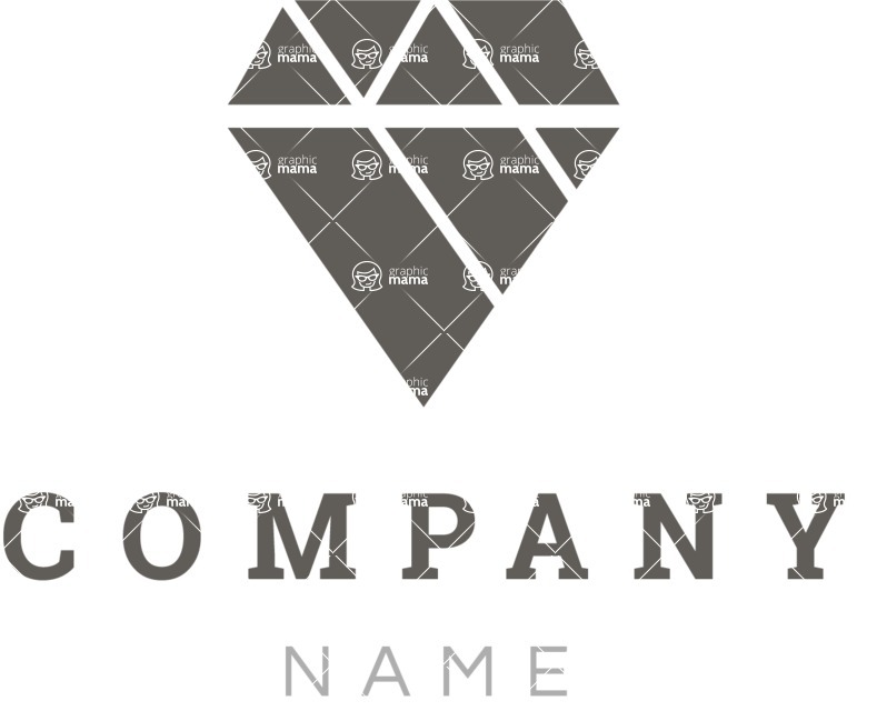 Business Logo Templates - vector graphics in a pack from GraphicMama - Jewelry Company Logo Design - Black and White